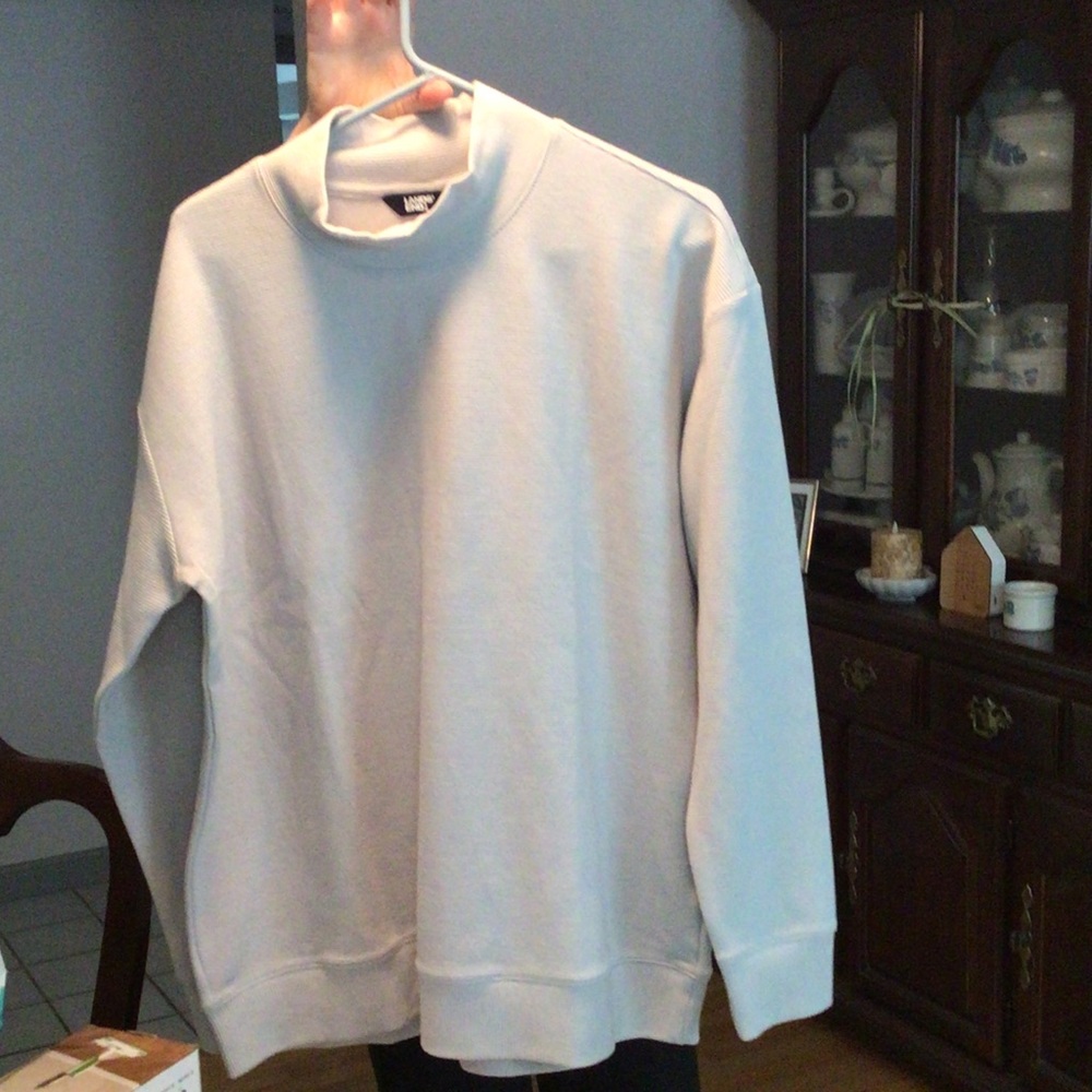 Lands' End Women’s Cream Crewneck Sweatshirt